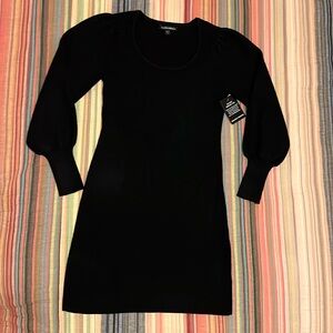Classic black scoop neck knit dress - Boston Proper New with Tags